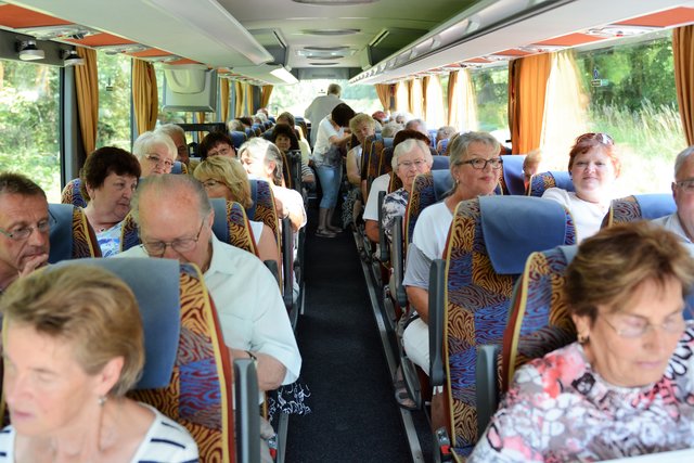 Der vollbesetzte Bus des Kreisverbandes Lauf-Hersbruck