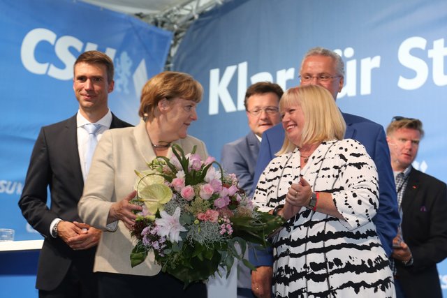 Kanzlerin Dr. Angela Merkel in Erlangen. | Foto: Kurt Fuchs