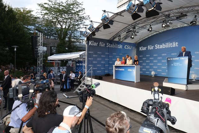 Bundestagswahlkampf 2017 / Kanzlerin Dr. Angela Merkel in Erlangen. | Foto: Kurt Fuchs