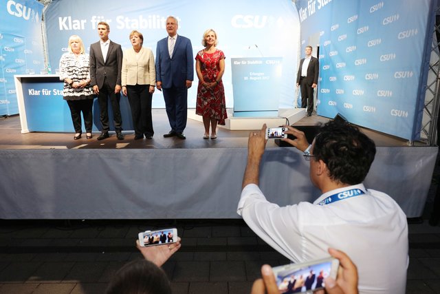 Bundestagswahlkampf 2017 / Kanzlerin Dr. Angela Merkel in Erlangen. | Foto: Kurt Fuchs
