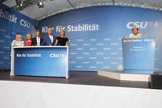 Bundestagswahlkampf 2017 / Kanzlerin Dr. Angela Merkel in Erlangen. | Foto: Kurt Fuchs
