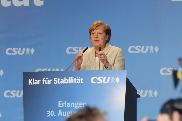 Bundestagswahlkampf 2017 / Kanzlerin Dr. Angela Merkel in Erlangen. | Foto: Kurt Fuchs