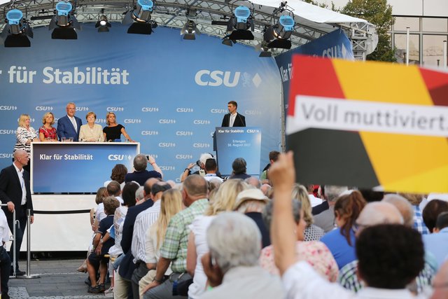 Bundestagswahlkampf 2017 / Kanzlerin Dr. Angela Merkel in Erlangen. | Foto: Kurt Fuchs