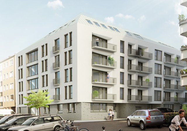 Visualisierung „Maxfeldeck“ , Straßenseite.
