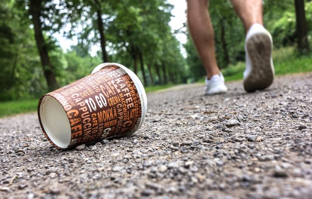 Achtlos weggeworfene „coffee to go“-Becher machten im vergangenen Jahr einen Großteil des gesammelten Unrats aus. Foto: © weixx/Fotolia.com