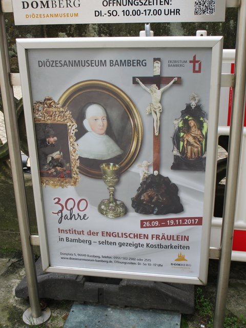 Ausstellung 300 Jahre Institut der Englischen Fräulein vom 26.9. bis 19.11.2017 im Diözesanmuseum Bamberg