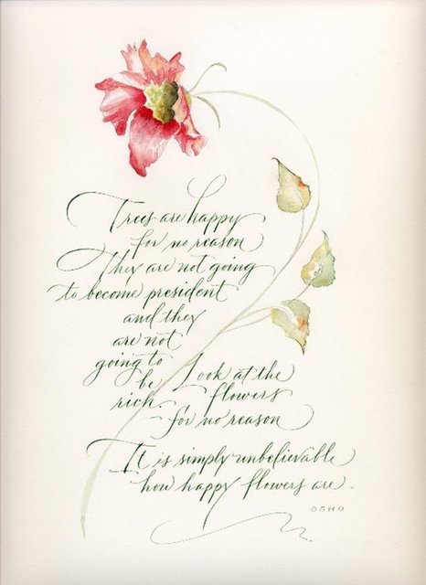 Kalligrafie mit Aquarellverzierung
