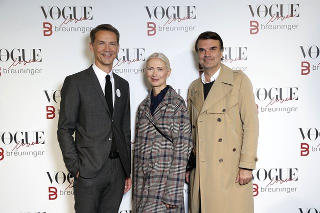 Holger Blecker (CEO Breuninger), Christiane Arp (Chefredakteurin Vogue), AndrŽ Pollmann (Publisher Vouge). | Foto: (c)Breuninger