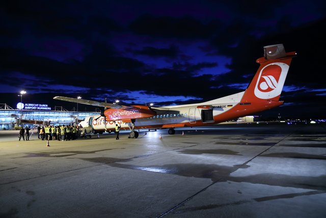 Nürnberg verabschiedet die airberlin. | Foto: Airport Nürnberg