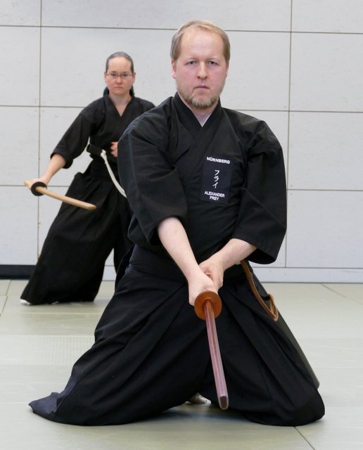 Alexander Frey von ZANCHIN Kampfkunst e.V., Iaijutsu-Lehrgang 2017