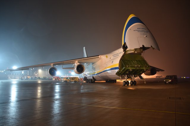 Landung der Antonov An-124 Ruslan in Nürnberg. | Foto: Airport Nürnberg