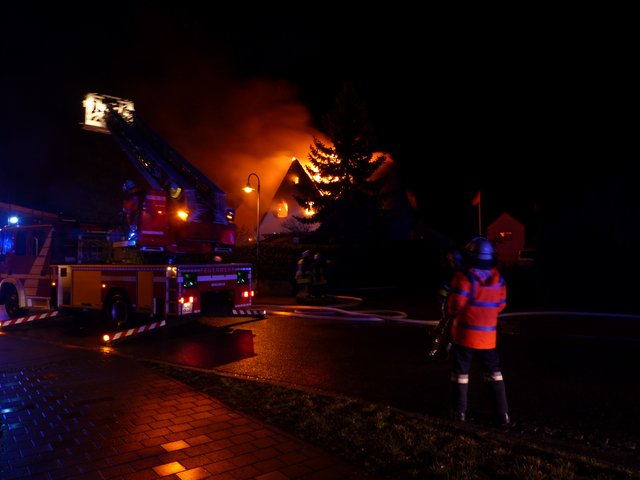 Brand eines Wohnhauses