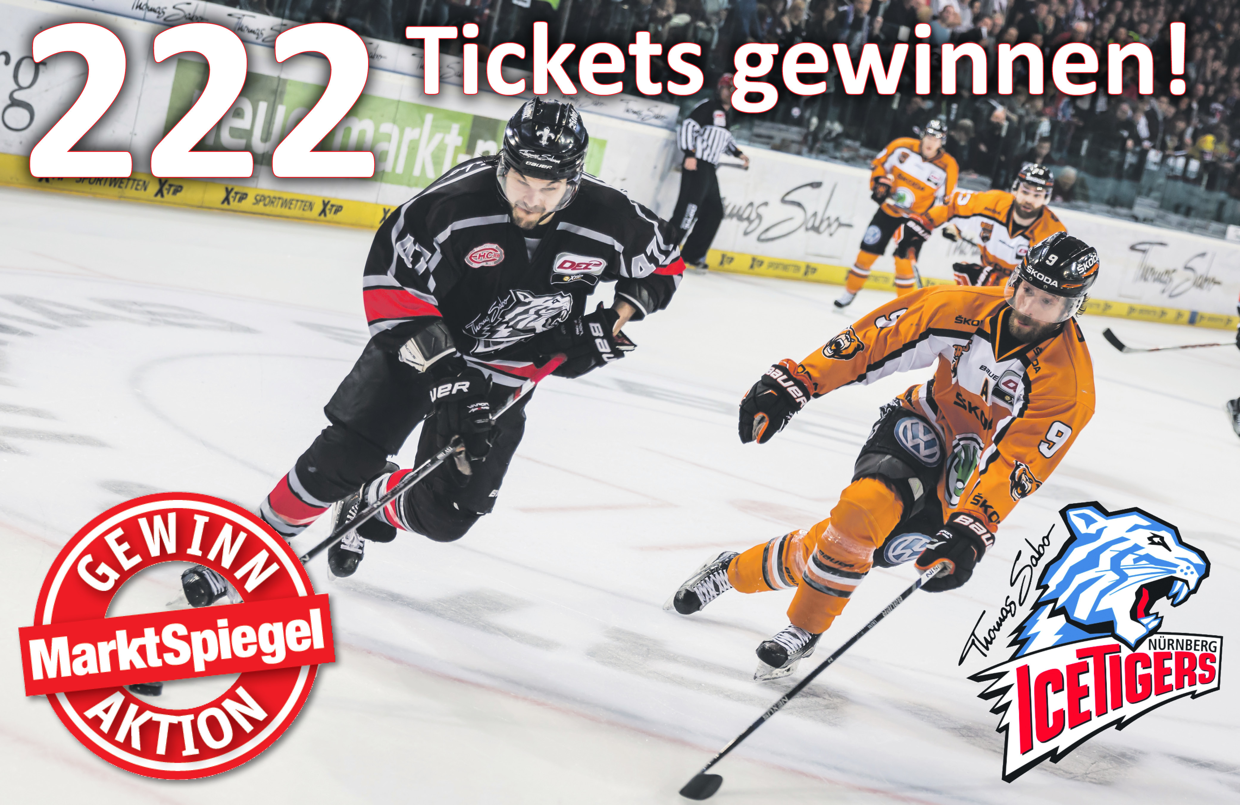 Der nächste Mega-Kracher im MarktSpiegel! Wir verlosen 222 Tickets für die Ice Tigers.