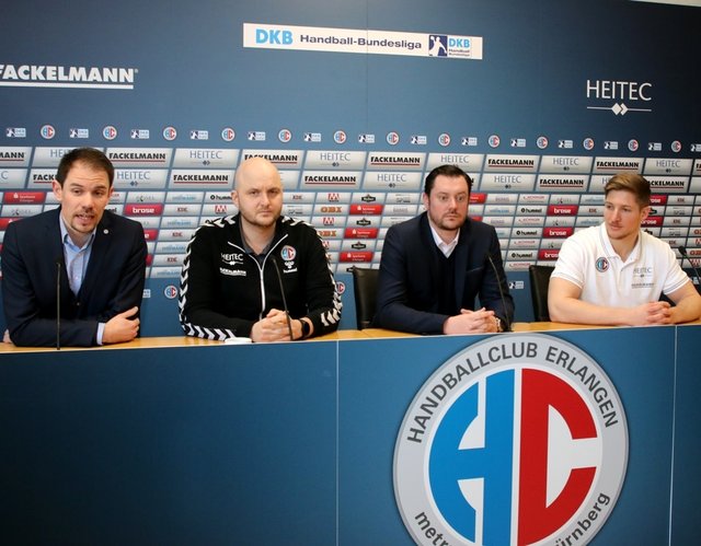 (Foto: HJKrieg, hl-studios, Erlangen):  Pressekonferenz HC Erlangen: Jan Schäffer wurde verpflichtet