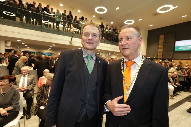 Fürths Wirtschaftsreferent Horst Müller und OB Dr. Thomas Jung (v.l.). | Foto: Udo Dreier