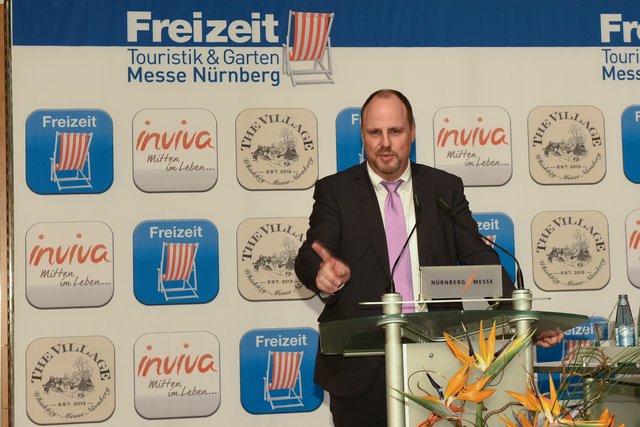 Bürgermeister Christian Vogel bei der Eröffnung der Freizeit Messe Nürnberg 2018. | Foto: freizeitmesse.de