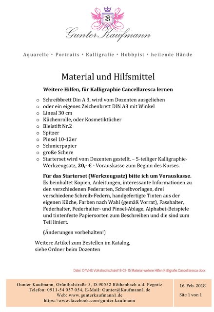 Was brauchen wir im Unterricht?