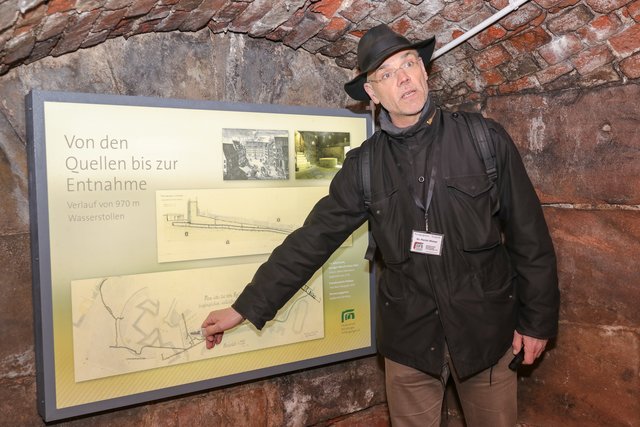 Schautafeln erklären die uralte Nürnberger Wasserversorgung. Von hier aus wurde beispielsweise auch der Schöne Brunnen auf dem Hauptmarkt bewässert. | Foto: Nicole Fuchsbauer