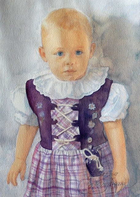 Aquarell "Mia", Gunter Kaufmann