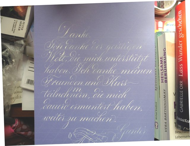 Danke! Übung Copperplate Gunter Kaufmann
