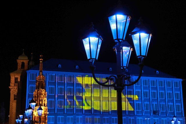 Blaue Nacht in Nürnberg 2018. | Foto: Udo Dreier