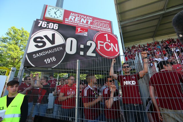 06.05.2018 --- Fussball --- Saison 2017 2018 --- 2. Fussball - Bundesliga --- 33. Spieltag: SV Sandhausen - 1. FC Nürnberg Nuernberg FCN ( Club ) --- Foto: Sport-/Pressefoto Wolfgang Zink / JüRa --- 

