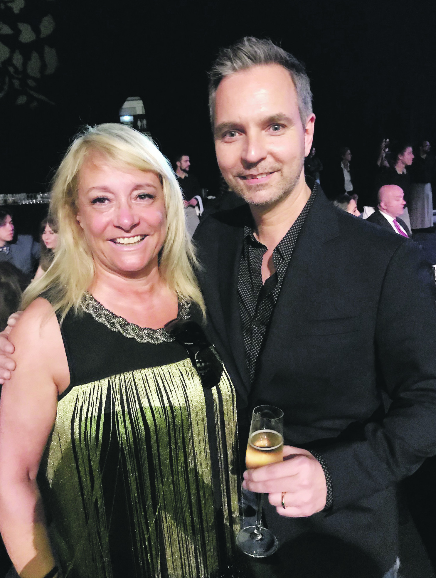 Dominic Armbrüster und Brautkleider-Stardesigner Hervé Moreau.