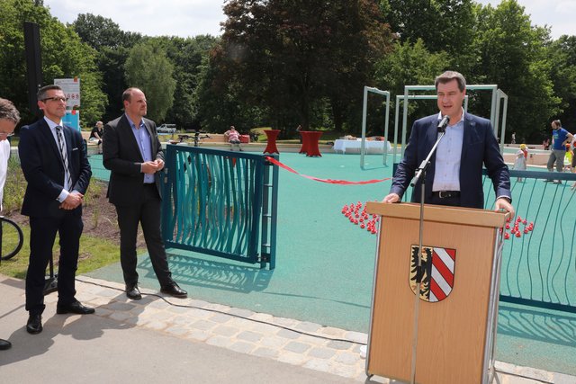 Eröffnung der Grünanlage an der Norikusbucht. | Foto: Udo Dreier