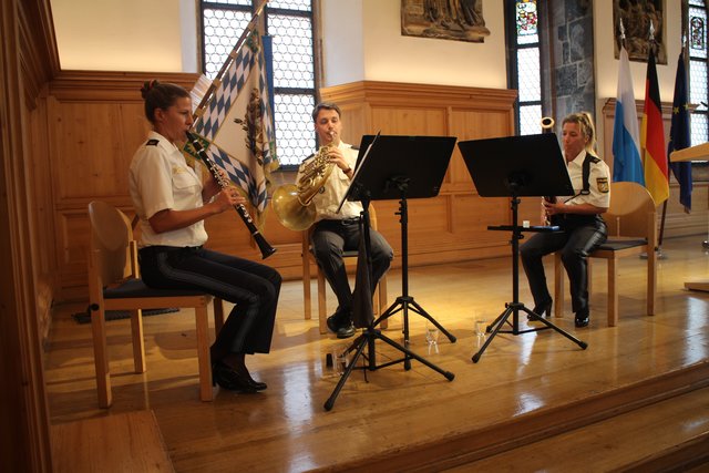 Die musikalische Begleitung übernahm die Kammermusik des Polizeiorchesters Bayern. | Foto: Arthur Kreklau