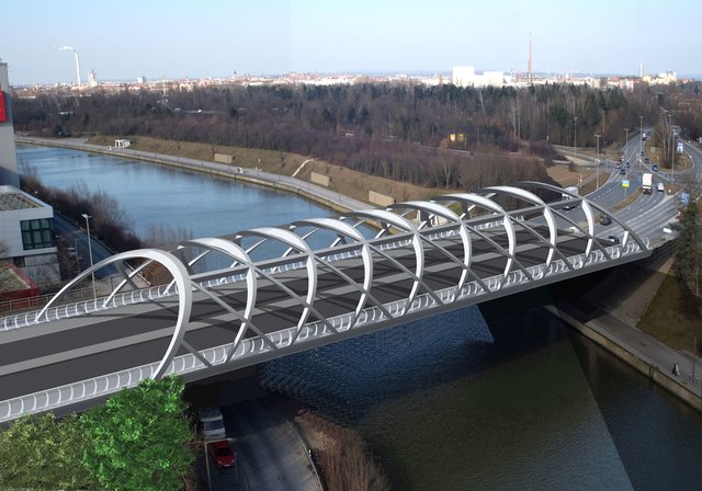 Die von Bürgermeister Vogel vorgeschlagene Brückenvariante ist von der Optik einer Fachwerkbrücke abgeleitet. | Foto: SÖR
