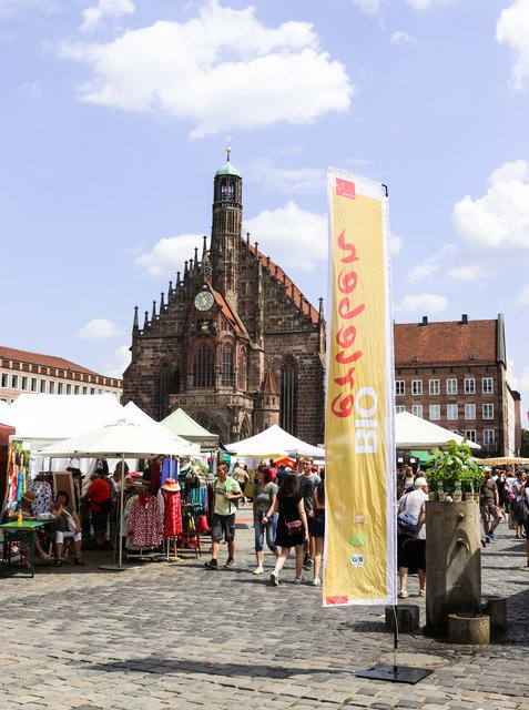 Bio erleben auf dem Nürnberger Hauptmarkt vom 13. bis 15. Juli 2018. | Foto: Nicole Fuchsbauer