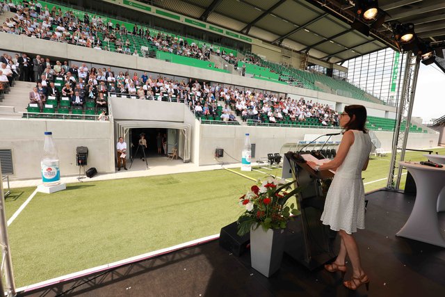 Wissenschaftstag mit Ministerin Marion Kiechle im Sportpark Ronhof Thomas Sommer | Foto: © Udo Dreier