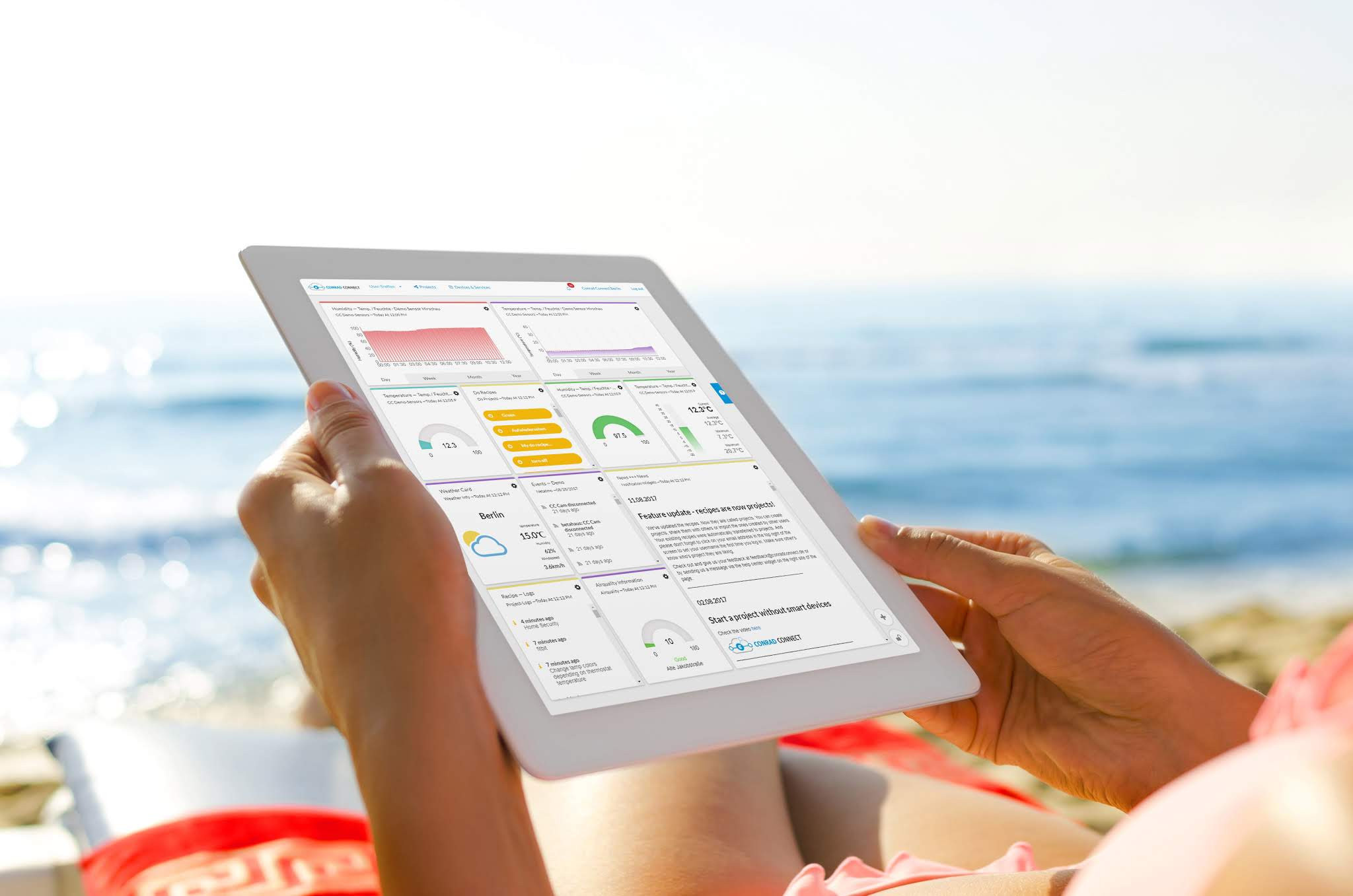 Via Tablet und Smartphone können alle Smart Home-Funktionen bequem verwaltet werden.