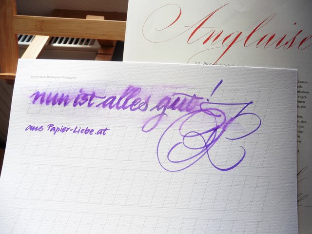 Handlettering, mit einen Schuss Wasser verpantscht.