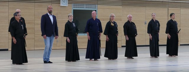 Iaido Sommerlehrgang 2018 mit Furuichi Sensei (li)