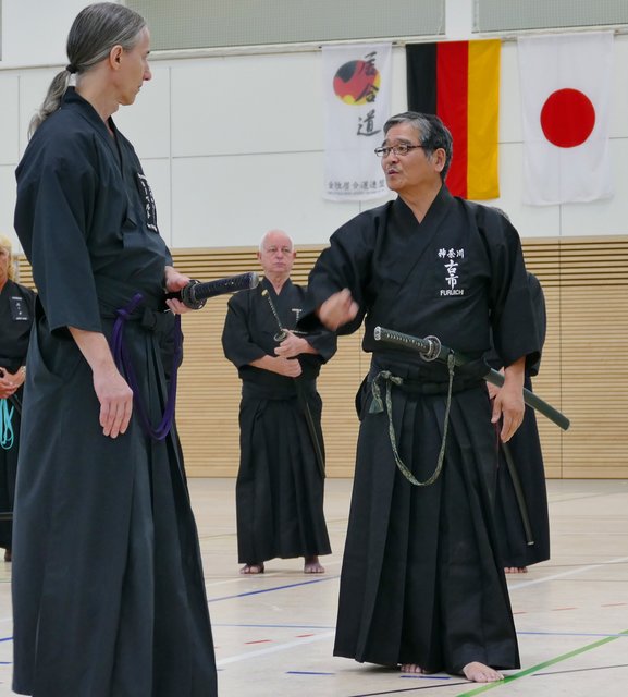 Iaido Sommerlehrgang 2018 mit Furuichi Sensei (re)