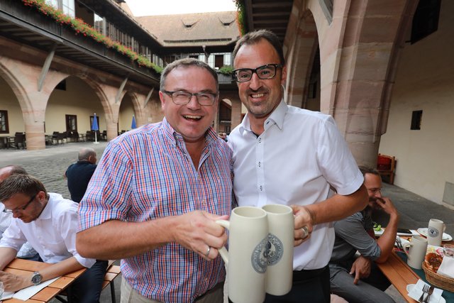 Bezirksrat Michael Maderer mit Tucherdirektor Jörg Träger. | Foto: Udo Dreier