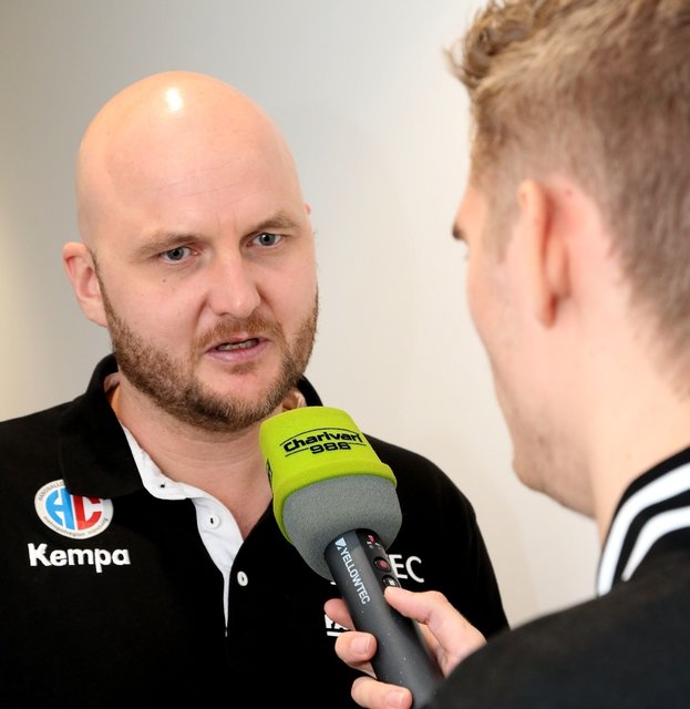 (Foto: HJKrieg, Erlangen): "Wir wissen über welche Qualitäten der VfL Gummersbach verfügt", so HC-Trainer Aðalsteinn Eyjólfsson