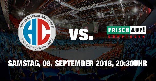 (Grafik: HC Erlangen): HC Erlangen hat FRISCH AUF! GÖPPINGEN in der ARENA zu Gast
