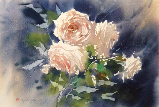 Rosenaquarell