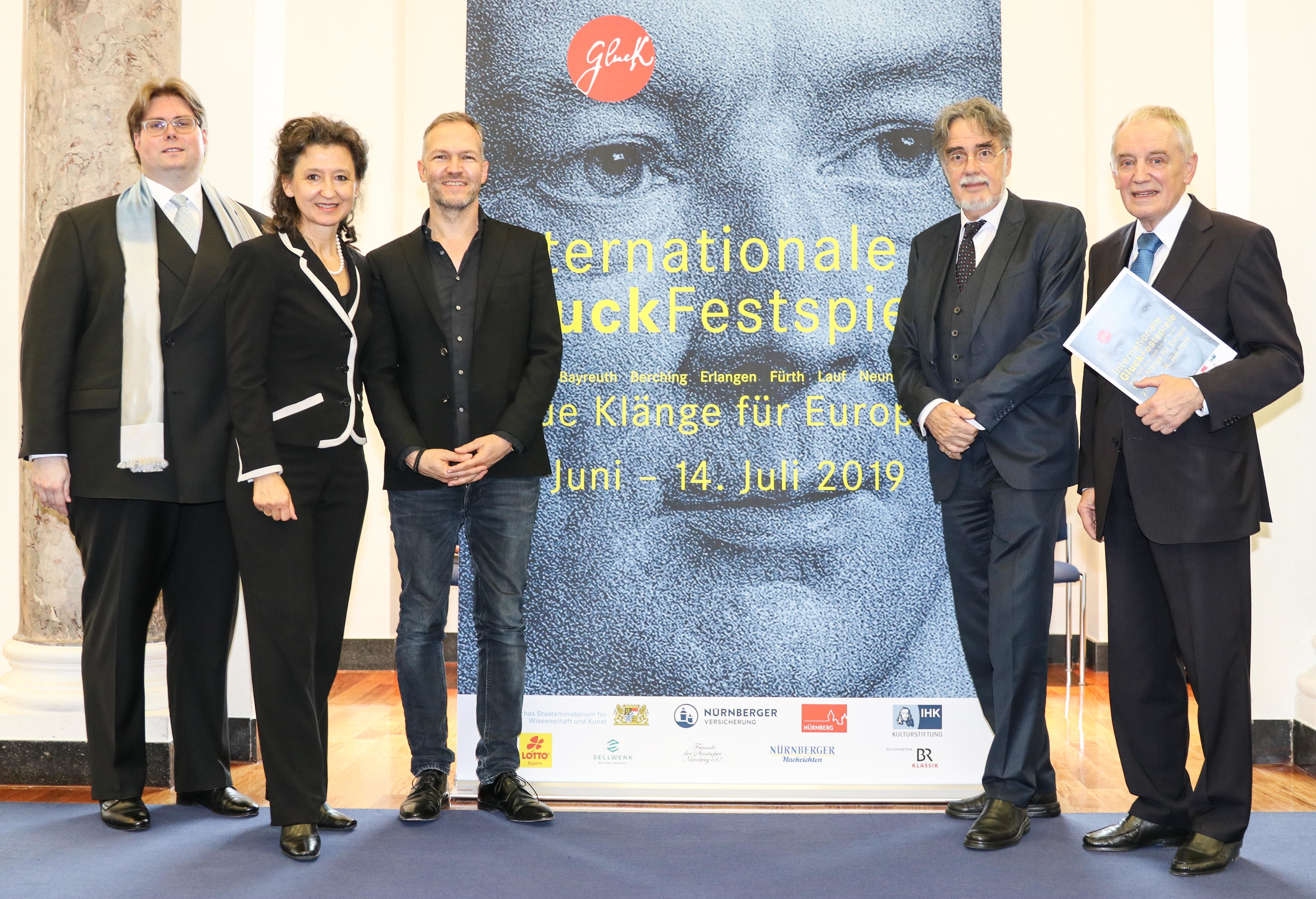 Freuen sich auf die Gluck-Festspiele 2019 (v.l.) Martin R. Handschuh, Hannelore Wünsche, Michael Hofstetter, Rainer Mennicken und Hans-Peter Schmidt.