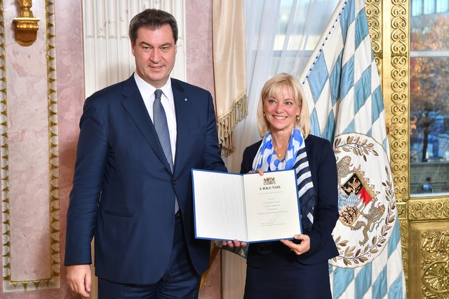 Ministerpräsident Dr. Markus Söder, MdL, und Carolina Trautner, MdL, Staatssekretärin im Bayerischen Staatsministerium für Familie, Arbeit und Soziales. | Foto: Joerg Koch/ Bayerische Staatskanzlei