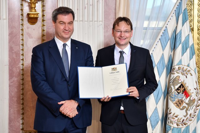 Ministerpräsident Dr. Markus Söder, MdL, und Dr. Hans Reichhart, Staatsminister für Wohnen, Bau und Verkehr. | Foto: Joerg Koch/ Bayerische Staatskanzlei