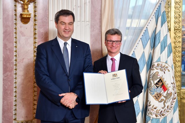 Ministerpräsident Dr. Markus Söder, MdL, und Bernd Sibler, MdL, Staatsminister für Wissenschaft und Kunst. | Foto: Joerg Koch/ Bayerische Staatskanzlei