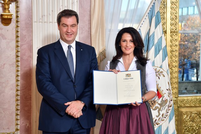Ministerpräsident Dr. Markus Söder, MdL, und Michaela Kaniber, MdL, Staatsministerin für Ernährung, Landwirtschaft und Forsten. | Foto: Joerg Koch/ Bayerische Staatskanzlei