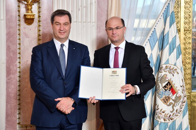 Ministerpräsident Dr. Markus Söder, MdL, und Albert Füracker, MdL, Staatsminister der Finanzen und für Heimat. | Foto: Joerg Koch/ Bayerische Staatskanzlei