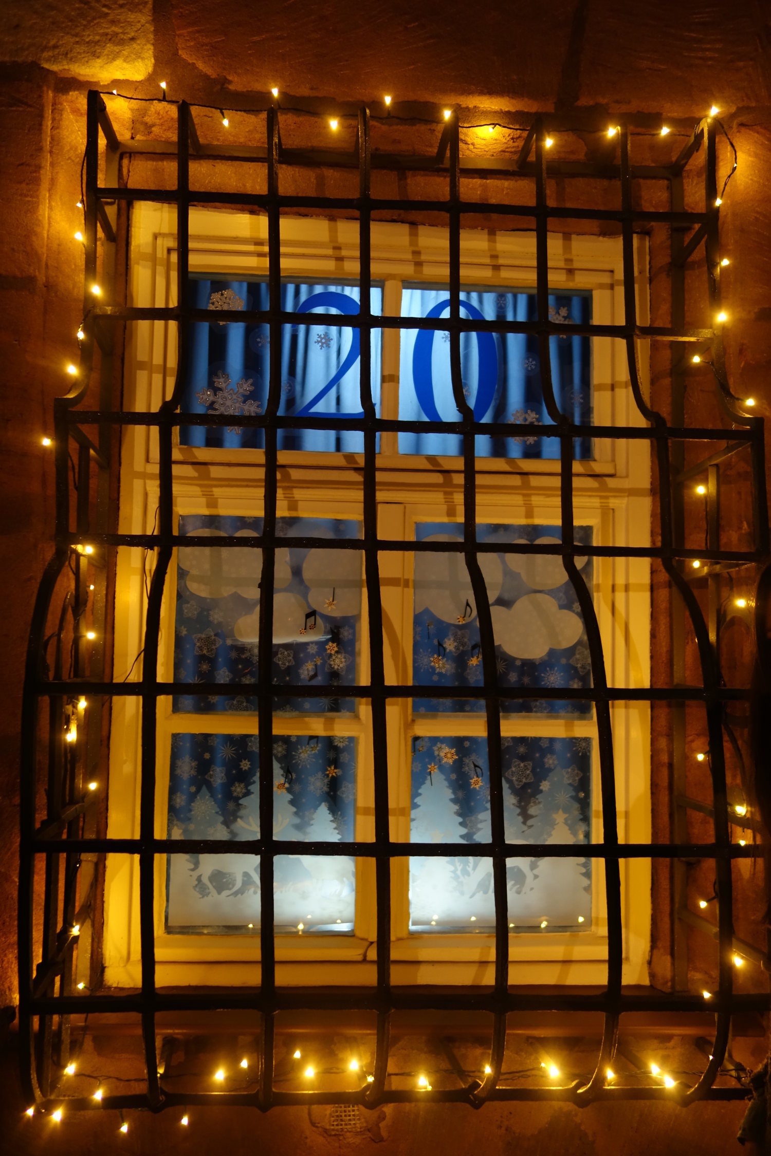 Fenster der Musikschule.