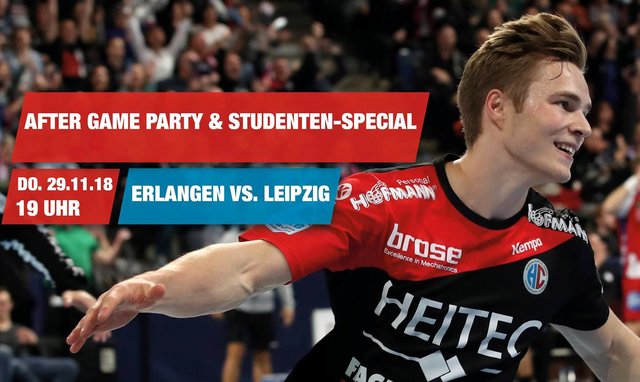 (Grafik: HC Erlangen - Sportfoto Zink, Fürth): Studentenspezial beim Spiel HC Erlangen gegen SC DHfK Leipzig