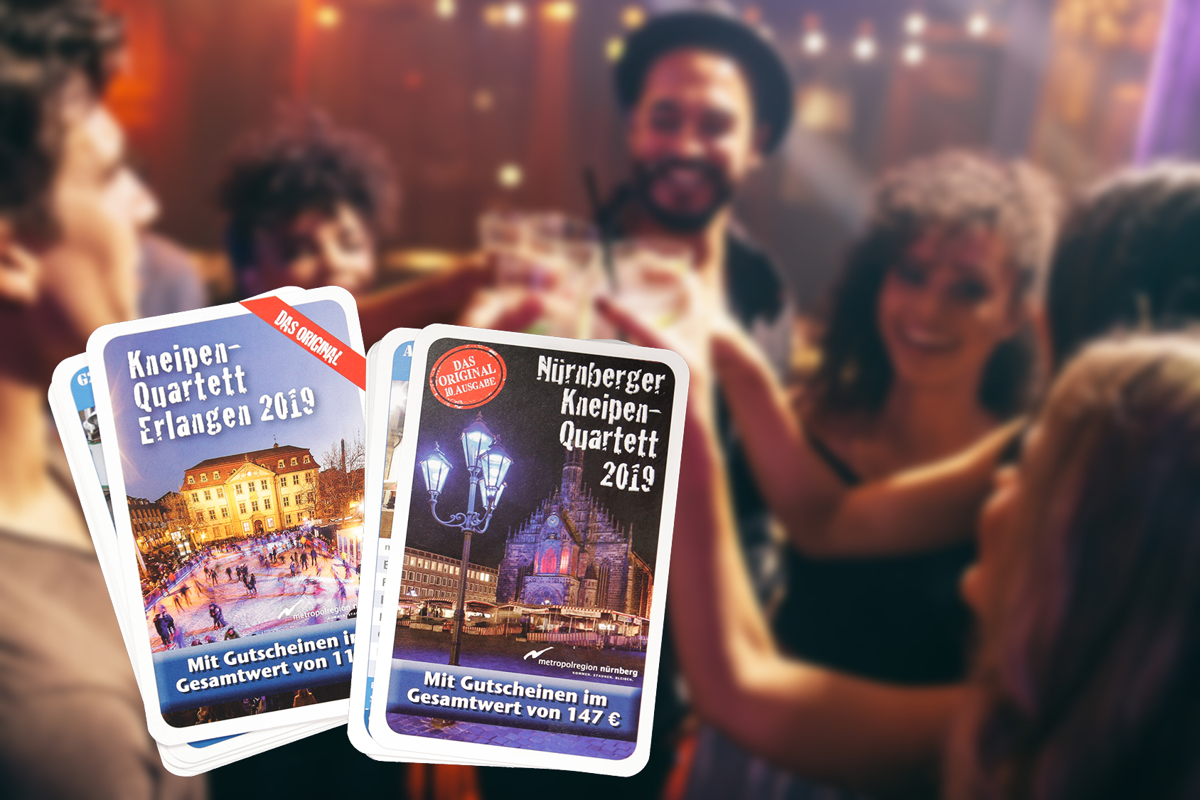Neue Kneipen entdecken und gewinnen: Das Kneipen-Quartett 2019 ist für Nürnberg und Erlangen erschienenen.