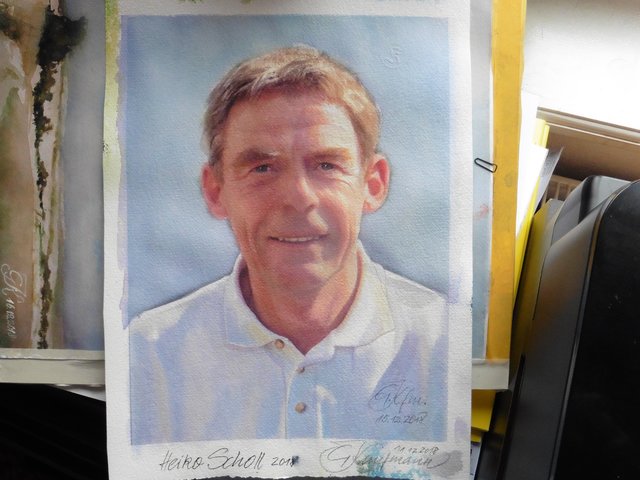 Aquarellportrait Heiko Scholl von Gunter Kaufmann